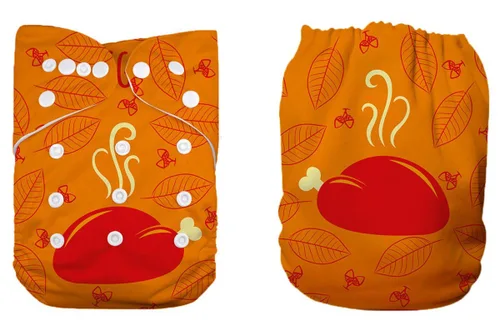 Vista 6 de Pañal de tela de bolsillo, reutilizable, lavable, regalo de vacaciones de Halloween (árbol de Navidad rosa)