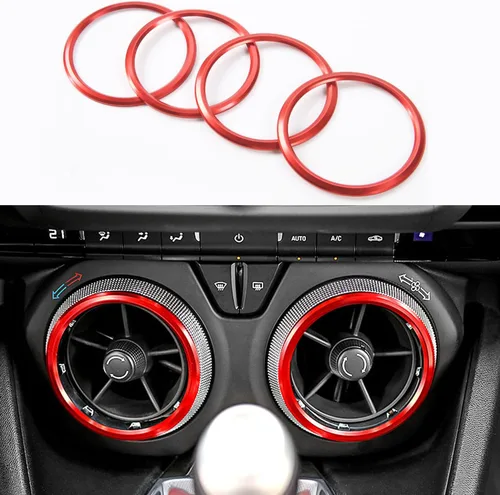 Vista 11 de para accesorios de Camaro AC Manija de aire acondicionado Cubierta de ventilación de salida para Chevrolet Camaro 2016, 2017, 2018, 2019, 2020 Azul