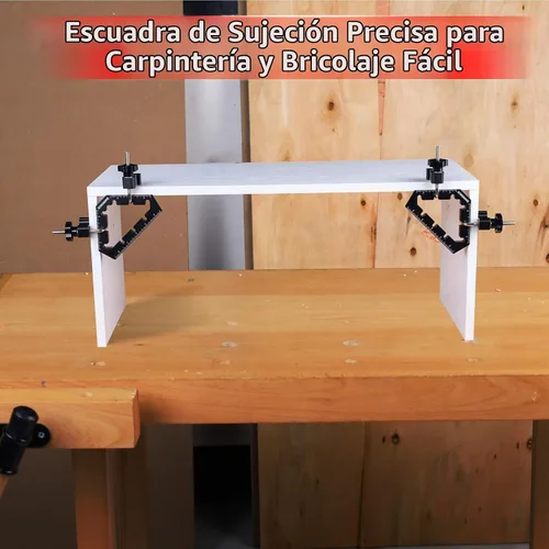 Vista 6 de GOINGMAKE Abrazaderas de esquina para herramientas de carpintería, abrazaderas de 45 y 90 grados, cuadrados de posicionamiento de aleación