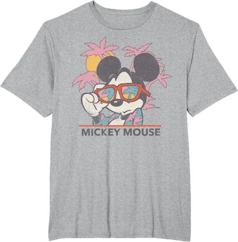 Vista 31 de Disney Mickey and Friends Mickey Mouse Tropical Retrato Camiseta S Negro