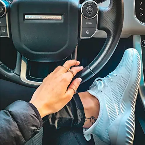 Vista 6 de Akk - Zapatos deportivos sin cordones para mujer, diseño ligero de espuma viscoelástica para caminar, gimnasio, viajes, trabajo o uso informal