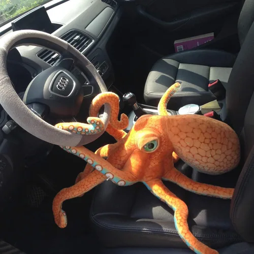 Vista 2 de YunNasi Pulpo de peluche animales marinos de peluche realista pulpo de peluche suave para niños 19.6 pulgadas