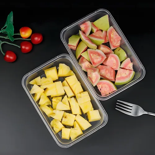Vista 7 de Tosnail Paquete de 50 recipientes de plástico para almacenamiento de alimentos de 25 onzas con tapas, recipientes para preparación de comidas