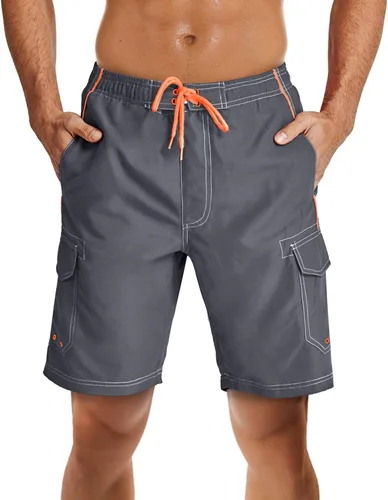 Vista 2 de TACVASEN Men's Summer Quick Dry Swim Trunks Bathing Suit Shorts with Lining Men