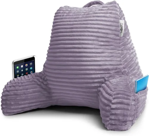 Vista 52 de Nestl Almohada de lectura para niños y adolescentes con espuma viscoelástica triturada, almohadas de respaldo de felpa de corte lujoso para leer