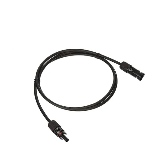 Vista 7 de Renogy Cable de extensión de panel solar con adaptador de cable impermeable de conector hembra y macho, 1.5 pies 12AWG, 1 pieza, negro