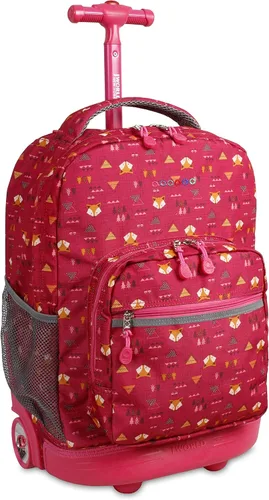 Vista 22 de J World Sunrise Kids - Mochila con ruedas para niñas y niños. Mochila con ruedas para la escuela, Aurora, 18 pulg