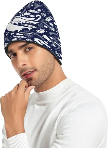 Vista 6 de SPRIPORT Gorro para mujeres y hombres, suave, holgado, cálido, para invierno, reversible, para otoño