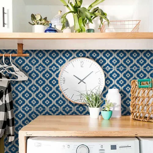 Vista 64 de Alwayspon Adhesivos de transferencia de azulejos de vinilo esmerilado para despegar y pegar, calcomanías autoadhesivas para azulejos de pared