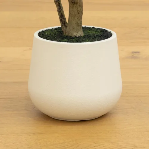 Vista 7 de Nearly Natural 4 ft Artificial Olive Tree in White Decorative Planter