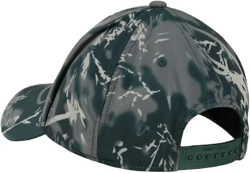 Vista 2 de Armani Exchange - Sombrero estampado de camuflaje, verde, talla única, Verde
