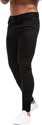 Vista 3 de GINGTTO - Jeans rasgados, elásticos y ajustados para hombre