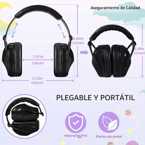 Vista 5 de ZOHAN 030 - Auriculares con cancelación de ruido para niños, protección auditiva para niños con autismo
