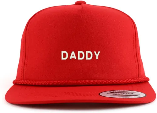 Vista 4 de Trendy Apparel Shop Daddy Gorra de golf con diseño de visera plana de 5 paneles Negro