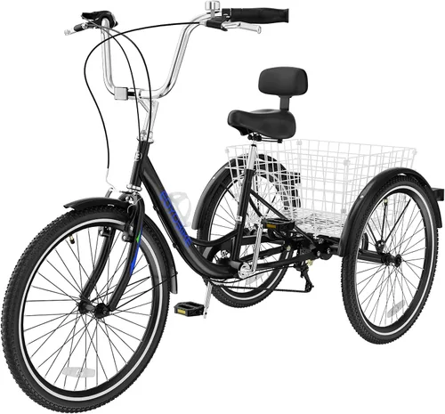 Vista 15 de LILYPELLE Adult Tricycle 7 Speed, 3 Wheel Bike Adult, 20/24/26 inch Wheels Cruiser Bikes with Cargo Basket for Seniors, Women, Men