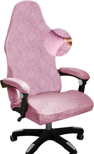 Vista 13 de FORCHEER Funda para silla de juegos con fundas para reposabrazos, estilo bohemio, 4 piezas, elásticas, para silla de computadora, juego de fundas