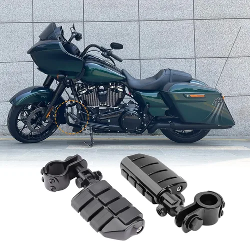 Vista 5 de Reposapiés para motocicleta compatibles con Harley Touring, Yamaha, Honda, Suzuki, Kawasaki, 25 mm, 32 mm, 34 mm, para protección del motor
