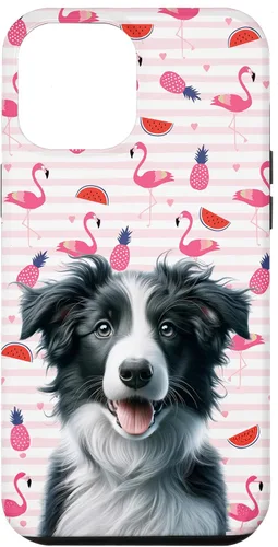 Vista 6 de Funda para iPhone 15 Border Collie Flamingo Pink Pineapple Red Watermelon Hearts