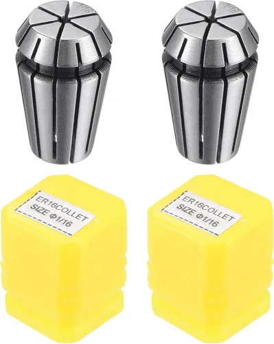 Vista 7 de uxcell ER16 Spring Collet, 1/4" Chuck para máquina de grabado CNC Torno Fresado 2pcs
