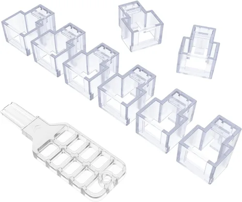 Vista 9 de 20 unidades de bloqueo de cable de red RJ45 con 1 llave, cable de red RJ45 con bloqueo, cable Ethernet con bloqueo, súper categoría 5 categoría 6