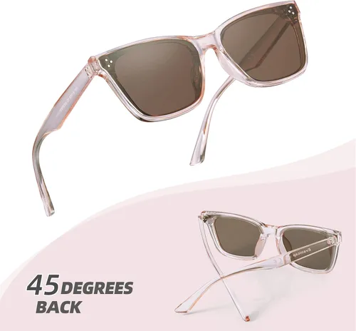 Vista 3 de EVANLCAP Lentes de sol para mujer, lentes de sol de moda de ojo de gato, rectángulos, rayos UV, para hombre