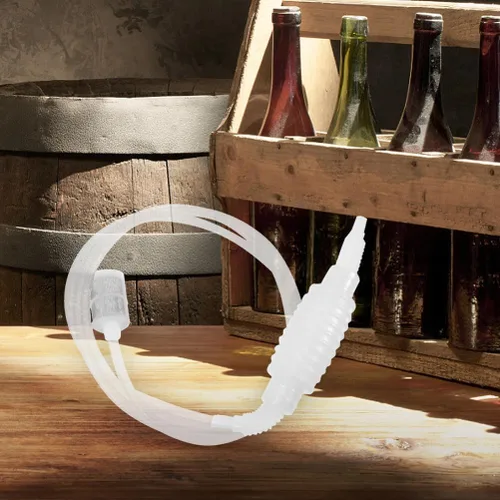 Vista 5 de Angoily Tubo de sifón de vino Manguera de tubo de sifón Bomba de sifón de cerveza con manguera Cubo de vino de cerveza de 6.2 ft Gas Petróleo Agua