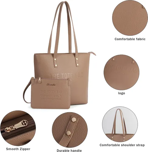 Vista 3 de Bolso de mano para mujer, bolso mediano con asa superior