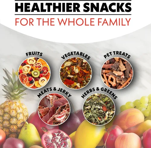 Vista 2 de Gourmia Deshidratador de alimentos de 8 bandejas – Secador digital de alimentos de acero inoxidable para carne seca, frutas y hierbas, control