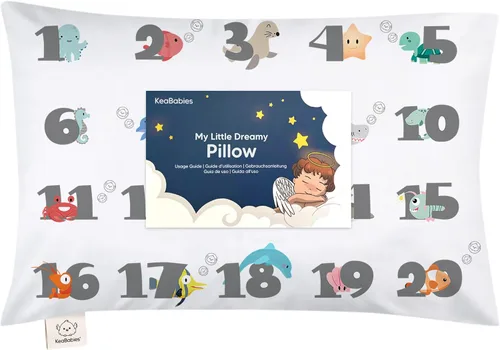 Vista 27 de Almohada para niños pequeños con funda - 13 x 18 pulgadas My Little Dreamy Almohada para niños pequeños de KeaBabies para viajar y dormir, funda