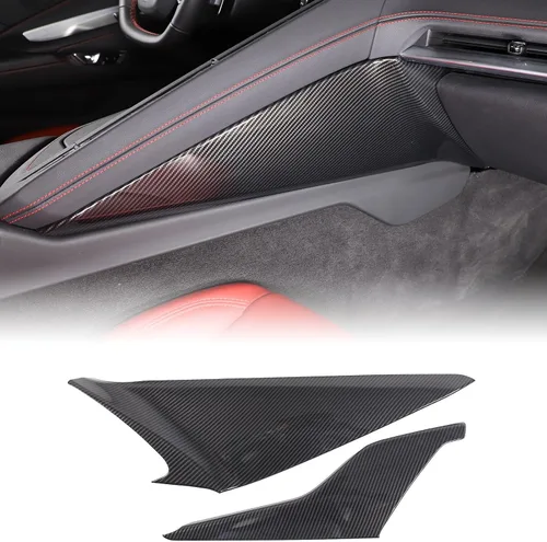 Vista 24 de CHEAYAR Marco de Decoración y Cubierta de Remate Compatible con Interruptor de Elevación de Ventana para Chevrolet Corvette C8 2020-2023