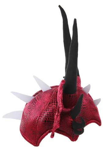 Vista 4 de Accesorio de Disfraz Sombrero de Dragón Suave con Cuernos Multicolor