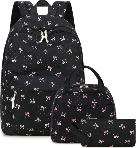 Vista 26 de Bluboon Juego de mochila para adolescentes, mochila escolar para niñas, lonchera y lápices, bolsas para estudiantes, 3 en 1