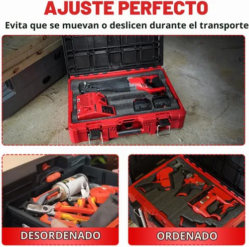 Vista 4 de 48-22-8451 Insertos de espuma para cajas de herramientas de cajones Milwau-kee Packout, compatibles con 48-22-8424, negro, 2