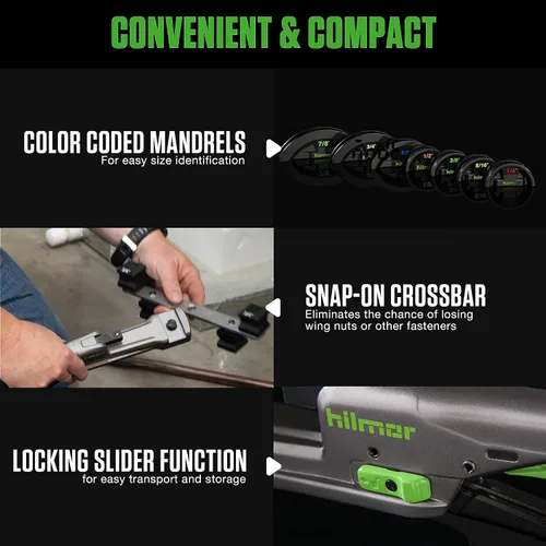 Vista 2 de Hilmor 1926598 Bender Kit compacto con plegado reversible