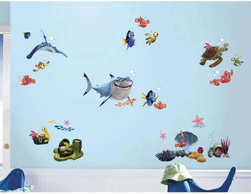 Vista 2 de Finding Nemo - Adhesivos de pared para despegar y pegar, 10 x 18 pulgadas