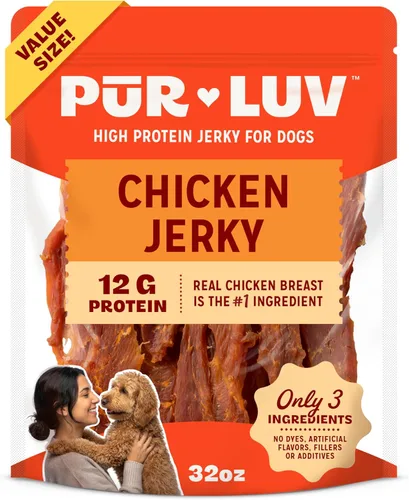 Vista 17 de Pur Luv Paquete de carne seca y kabob, golosinas para perros de cecina, 16 onzas + golosinas K9 de pollo y pato, 12 onzas, fácilmente digeribles