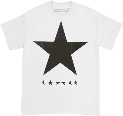Vista 2 de David Bowie Camiseta Hombre Black Star Gris, Blanco