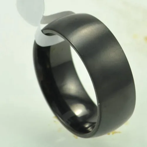 Vista 2 de Jude Jewelers Anillo de boda de titanio sólido mate cepillado de 0.315 in