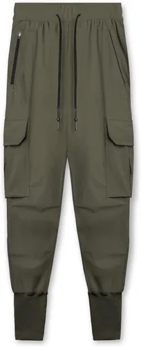 Vista 4 de Men's Ankle Cargo Pants Stretch Slim Fit Multi-Pockets Pant Casual Loose Fit Sport Running Jogger Pant Long Trousers