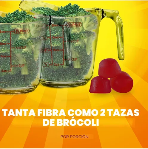 Vista 3 de Metamucil Gomitas de Fibra para Adultos con Vitaminas C, D, B12 para el Metabolismo, Sin Azúcar Añadida Sabor Cítrico y Baya, 5g de Mezcla