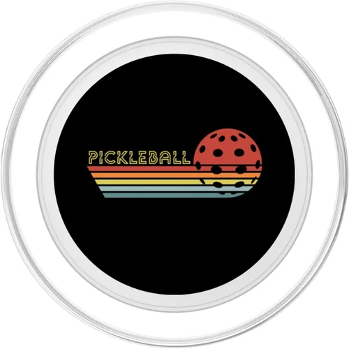 Vista 2 de Pickleball retro vintage Pickleball paddles Dink Sunset gift PopSockets MagSafe PopGrip for iPhone