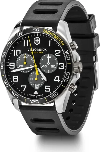Vista 2 de Victorinox Fieldforce Sport Chrono Reloj con esfera negra y correa de goma negra