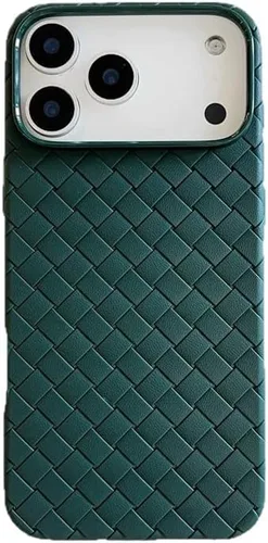 Vista 8 de Funda diseñada para iPhone, funda con patrón de tejido de color sólido (iPhone 11, negro)