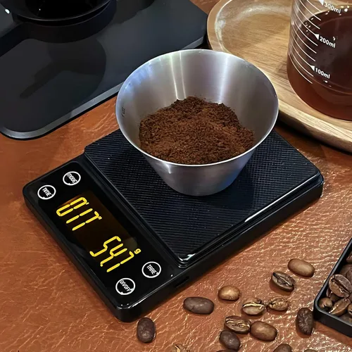 Vista 8 de Báscula de café espresso con temporizador de precisión de 6.6 lbs/0.004 oz, báscula digital de café para verter sobre café, portátil, recargable
