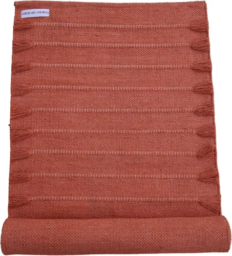 Vista 10 de Jaipur Art & Rugs - Alfombra de yoga de algodón, respetuosa con el medio ambiente, tejida a mano, gruesa (0.945 x 2.835 x 0.197 in)