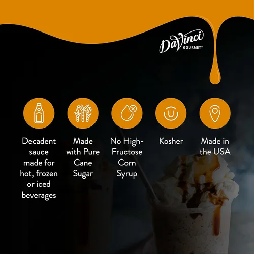 Vista 5 de DaVinci Gourmet Salsa de caramelo, 64 onzas líquidas (paquete de 1)