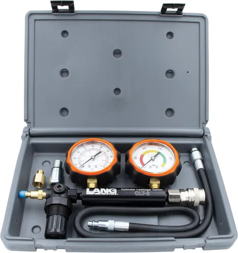 Vista 2 de Lang Tools CLT-2 comprobador de fugas en cilindros de 100 PSI con dos medidores, talla única