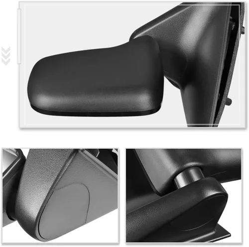 Vista 5 de [Izquierda/lado del conductor] Espejo de puerta de visión lateral de ajuste manual de estilo de fábrica compatible con Mazda Serie B 94-02/Ford