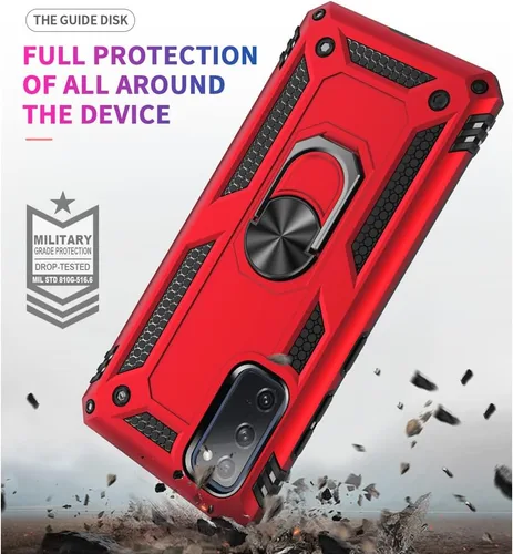 Vista 2 de Funda compatible con Samsung Galaxy S20 FE con protector de pantalla HD, grado militar, prueba de caídas de 16 pies, anillo, a prueba de golpes