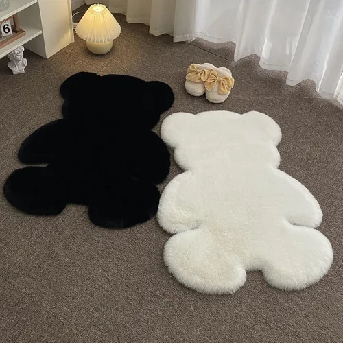 Vista 7 de Alfombra de pelo de oveja sintética de 2 pies, suave y esponjosa, bonita alfombra de felpa para guardería, habitación de niños y niñas, decoración